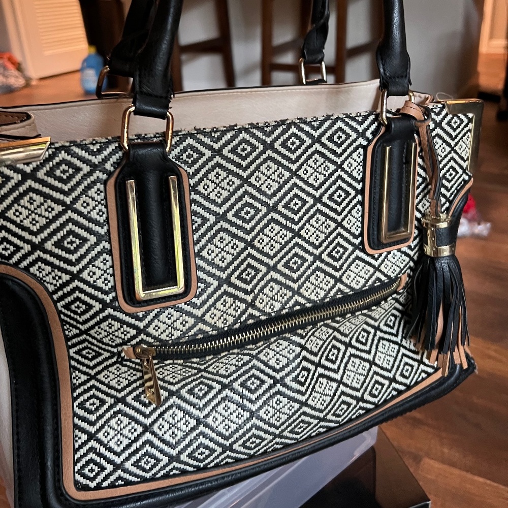 Aldo Leather Embroidered Handbag